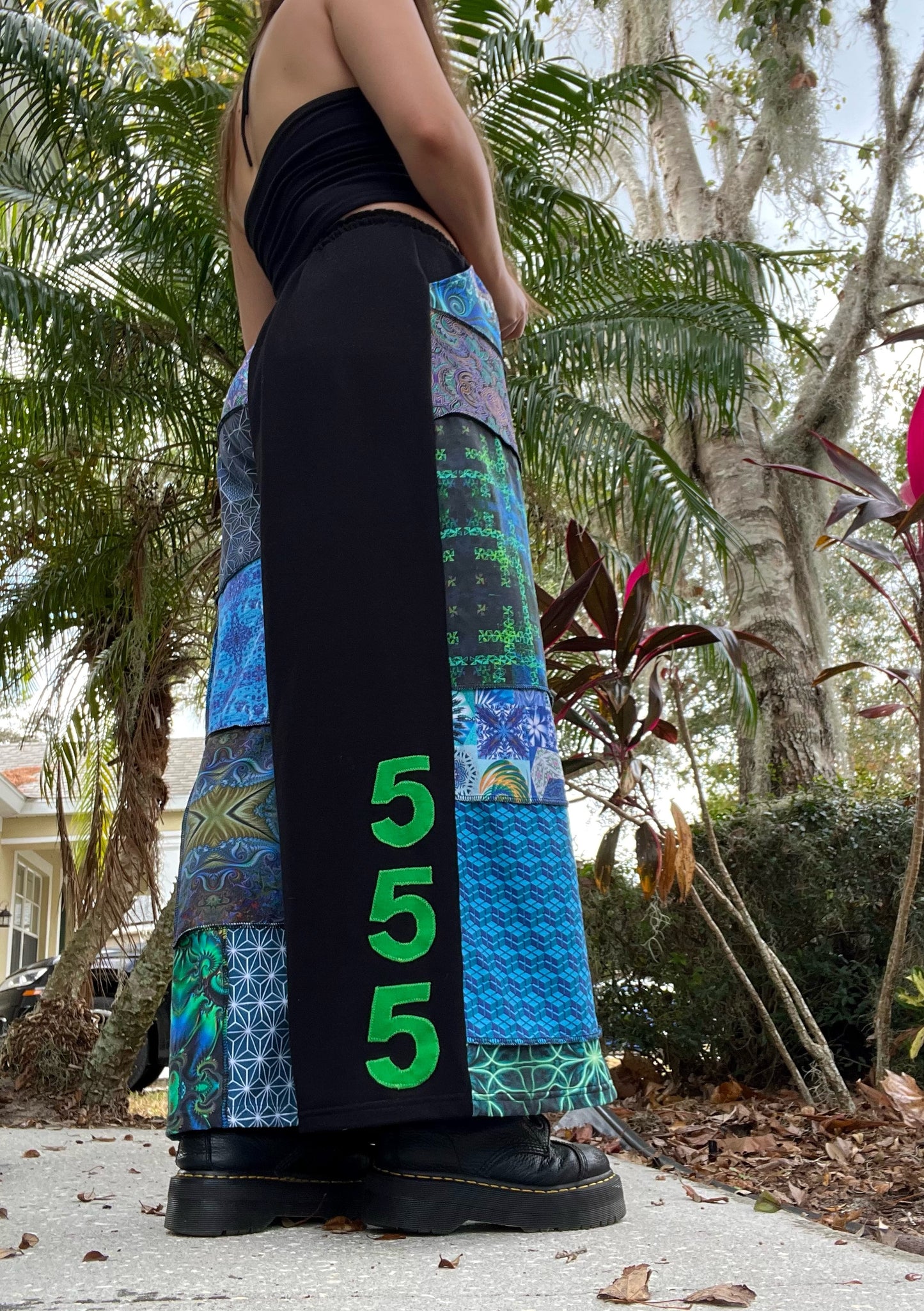 Patchwork Pants XS-XL