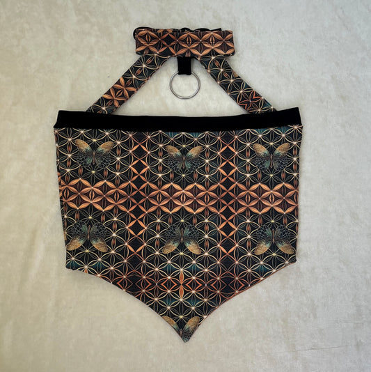 Sacred Geo Choker Pixie Top (Full Pattern & Double Lined) ✧ S/M