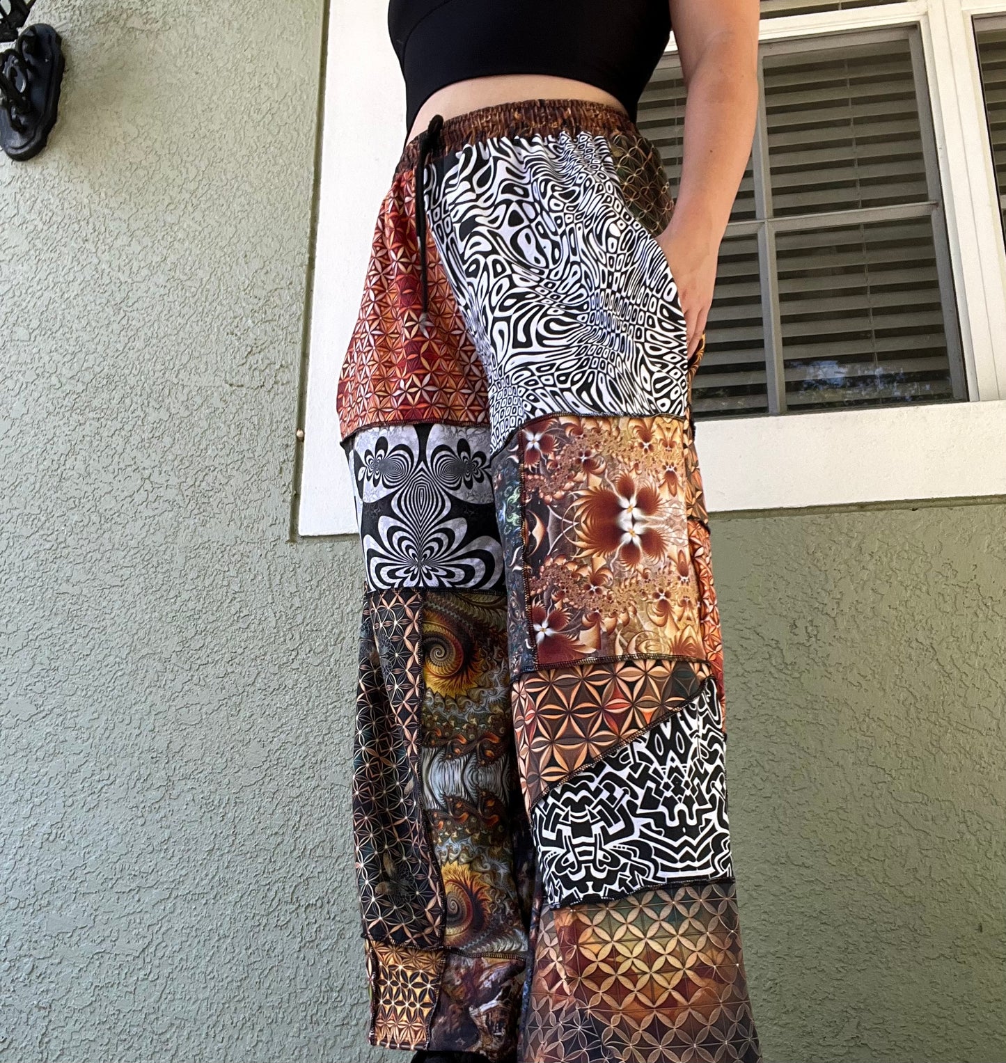 Patchwork Pants XS-XL