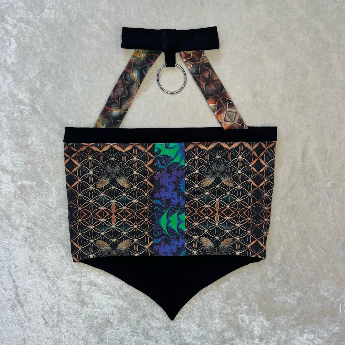 Patchwork Choker Pixie Top ⟁ S/M
