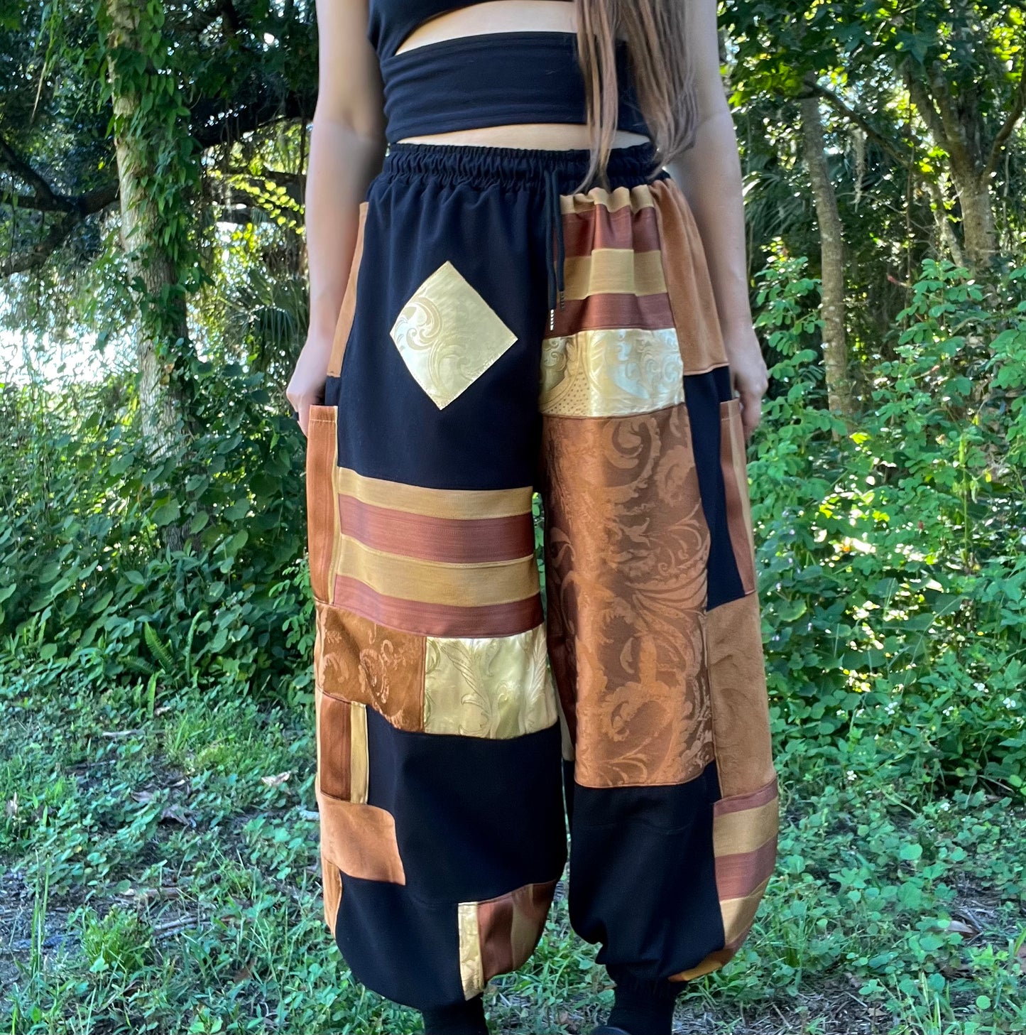 Patchwork Pants XS-XL