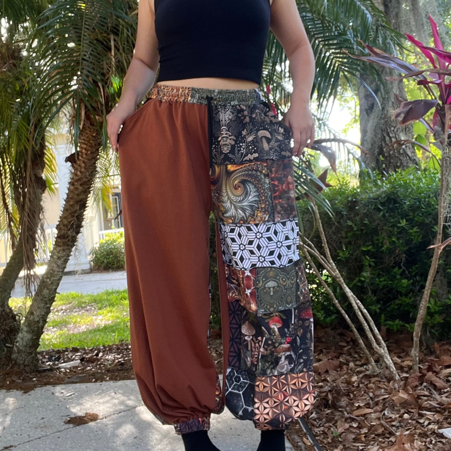 Patchwork Pants XS-XL