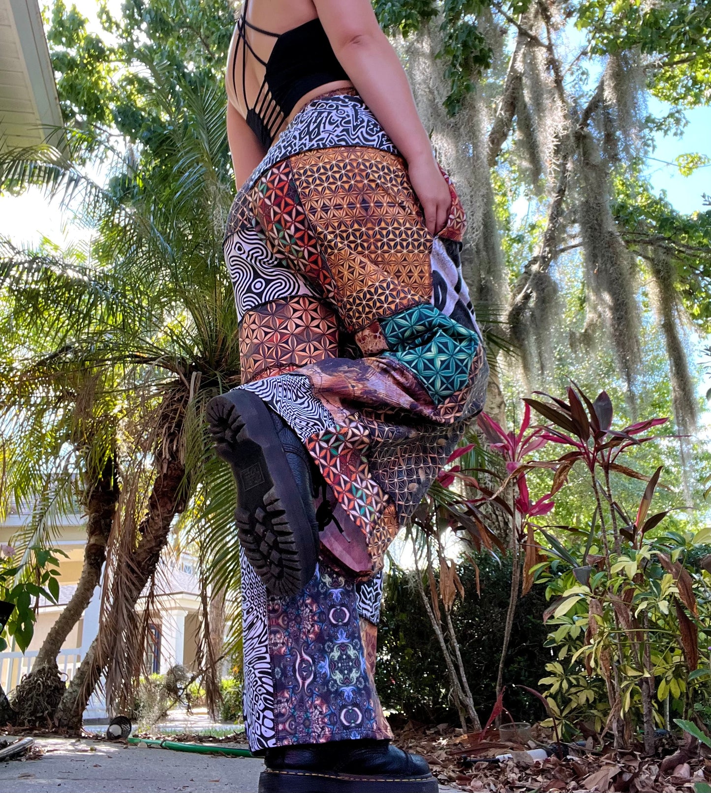 Patchwork Pants XS-XL