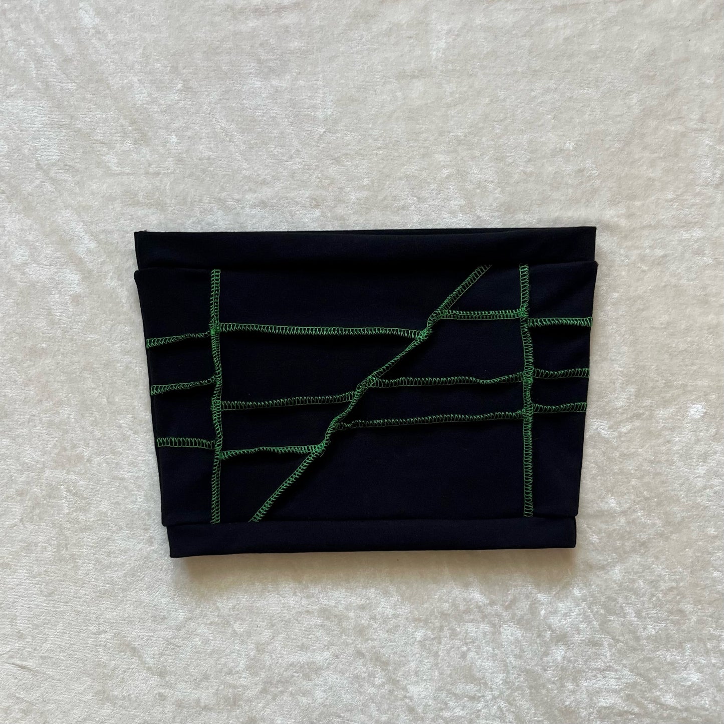 Green Thread Patchwork Tube Top XS/S