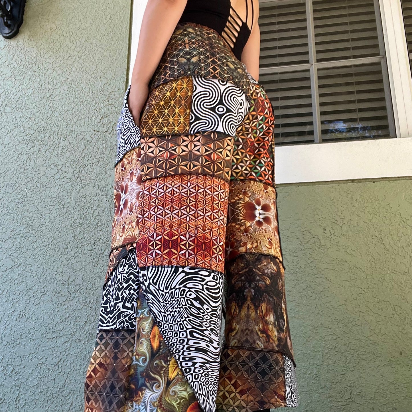 Patchwork Pants XS-XL