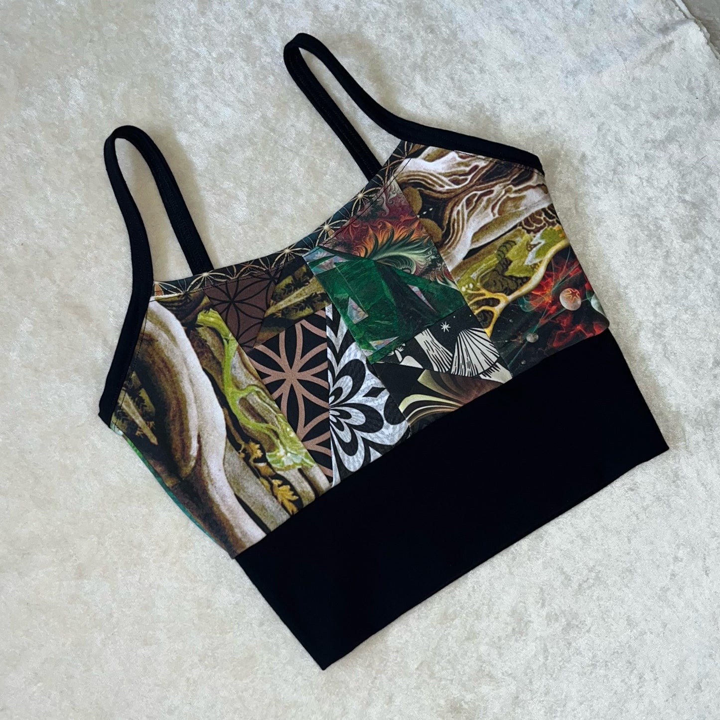 Xtra Patchwork Bralette Tank S/M