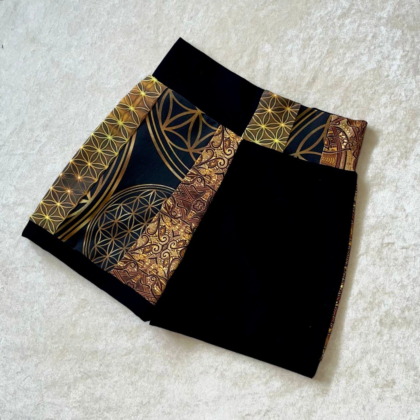 Golden Patchwork Ring Shorts XS/S