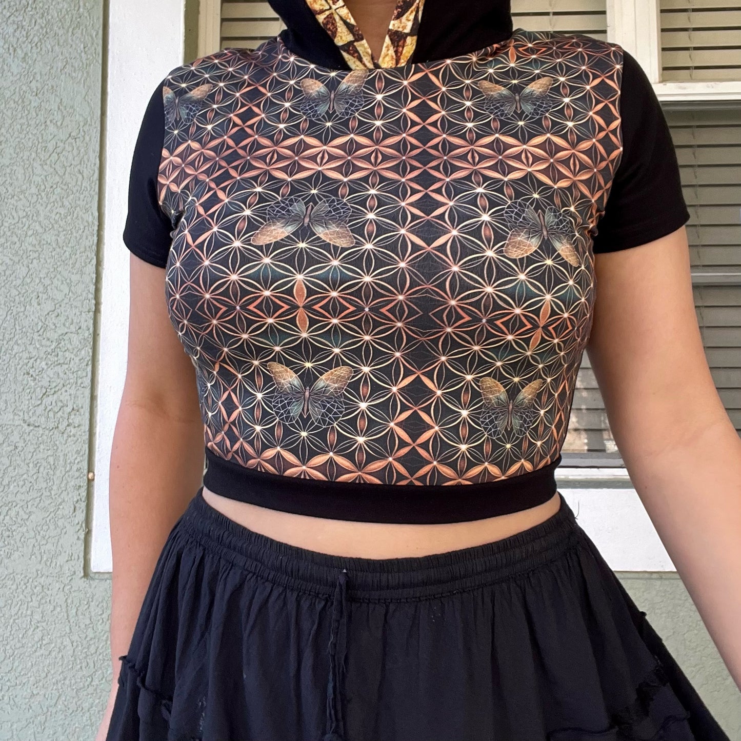 Hooded Cropped Tee M/L