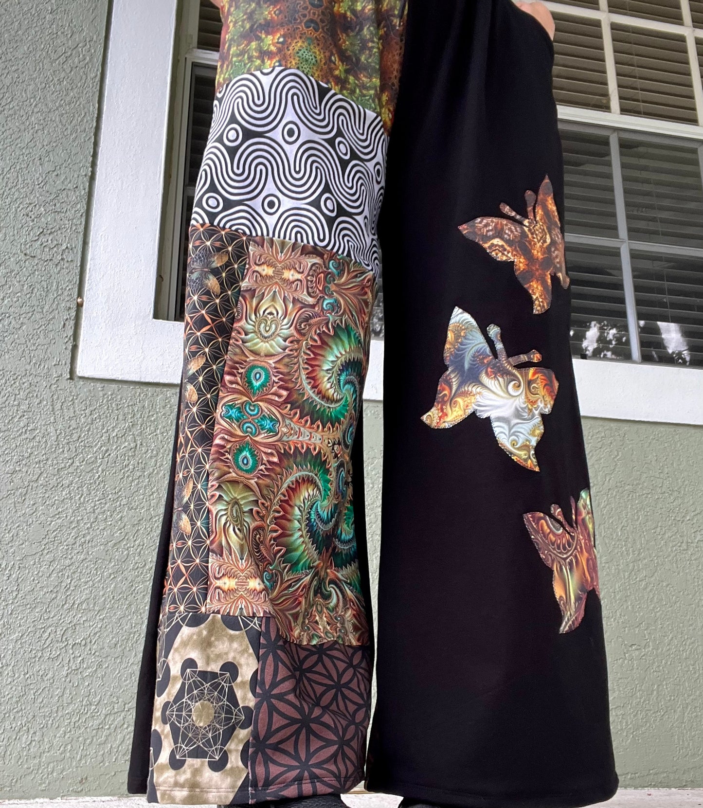 Butterfly Patchwork Pants V2 𐦍 XS-XL