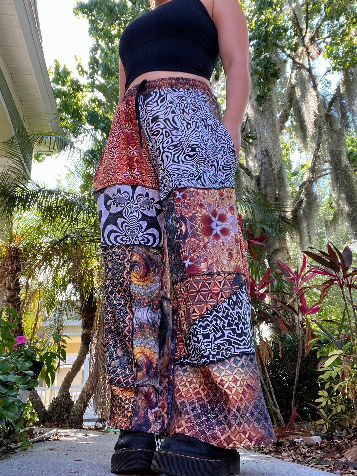 Patchwork Pants XS-XL