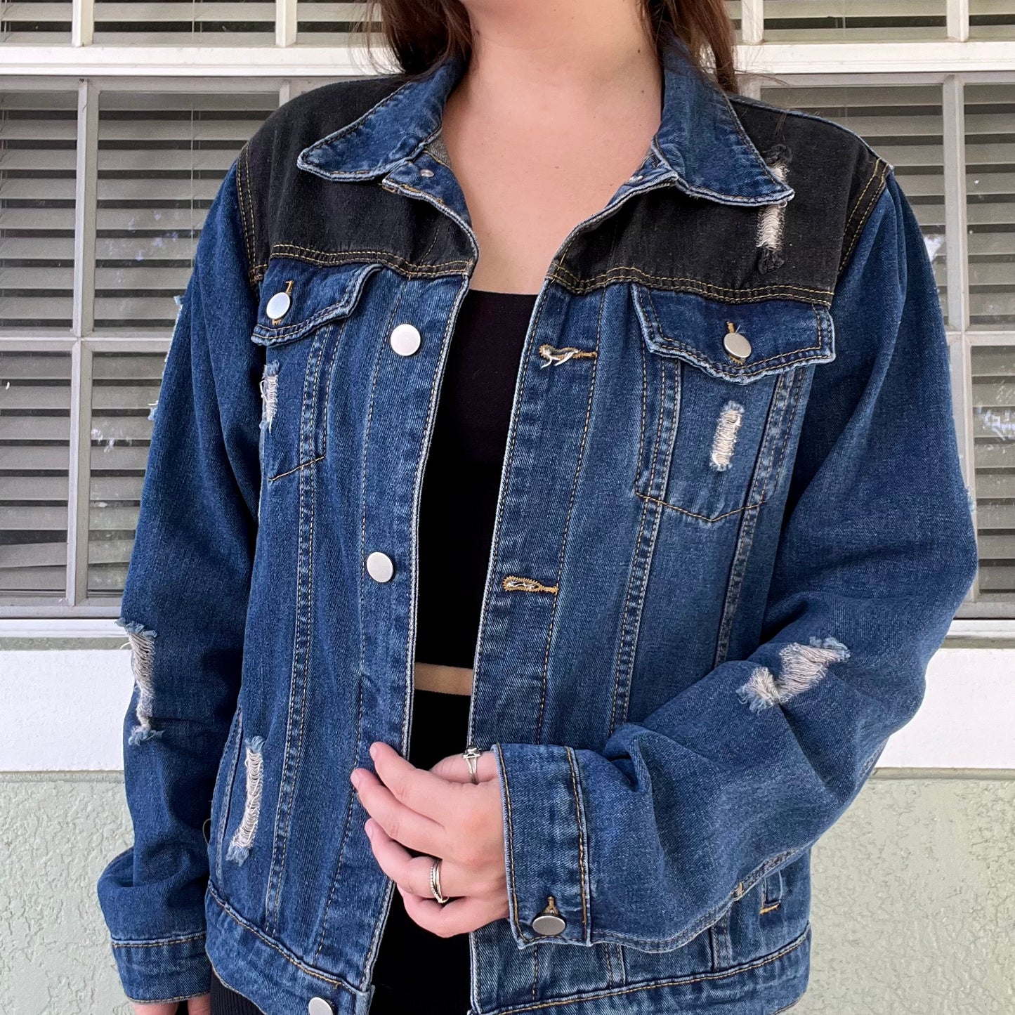 Upcycled ? Denim Jacket L