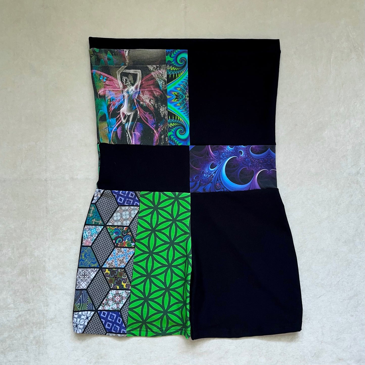 Patchwork Tube Romper L/XL