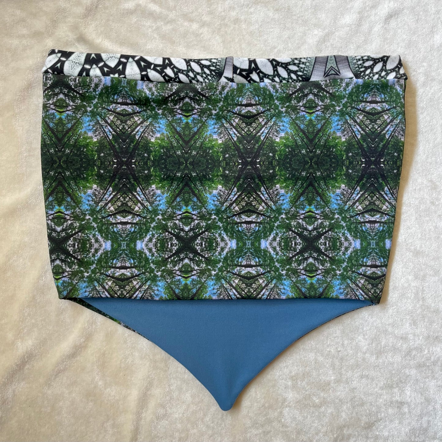 Choker Pixie Top 𖥸 Kaleidoscope Forest 𖥸 XS/S (solid pattern & fully double lined)