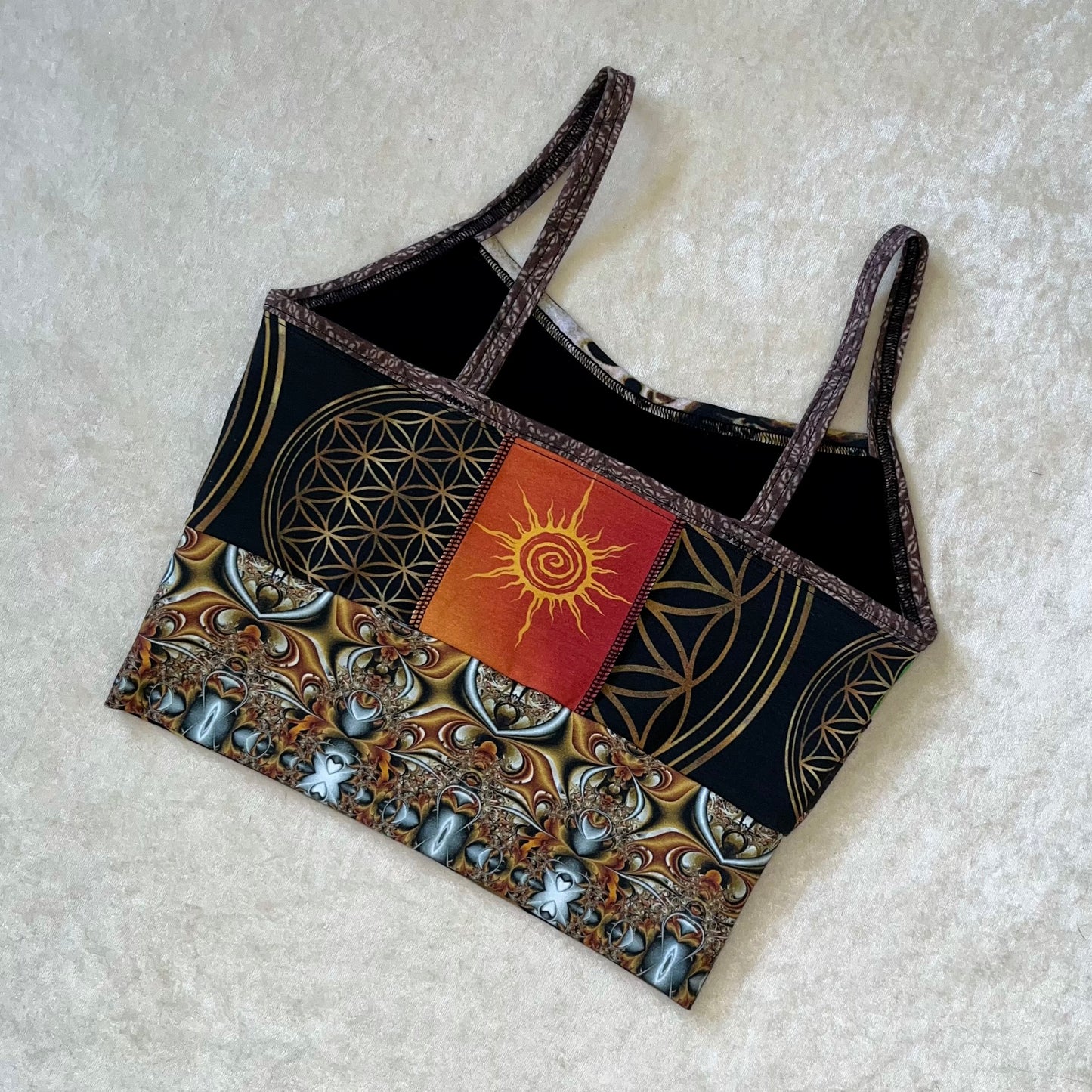 Xtra Patchwork Bralette Tank S/M