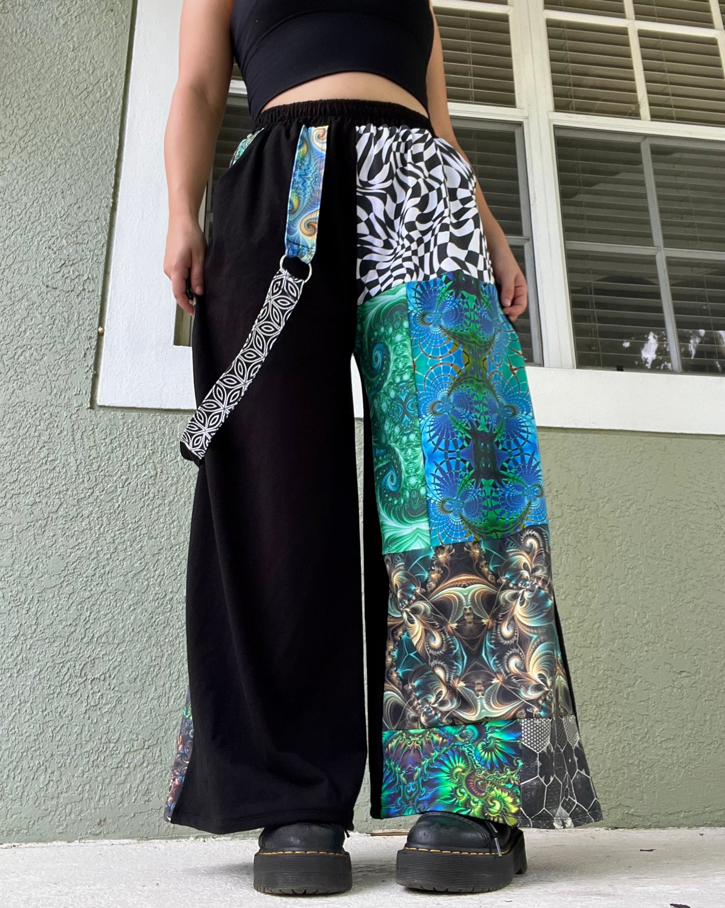 Patchwork Pants w/ Ring Strap V3 ꩜ XS-XL
