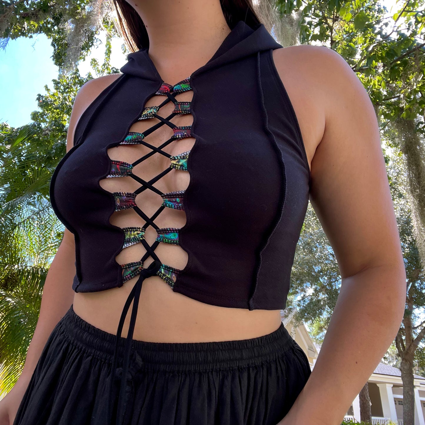 Hooded Lace-Up Top š¤ M-XL
