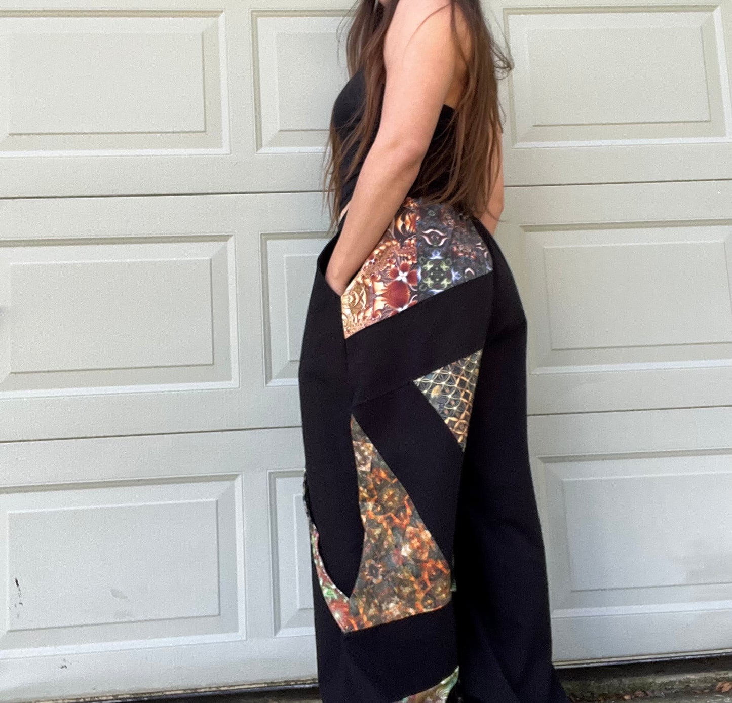 Warm Toned Patchwork Pants XS-XL