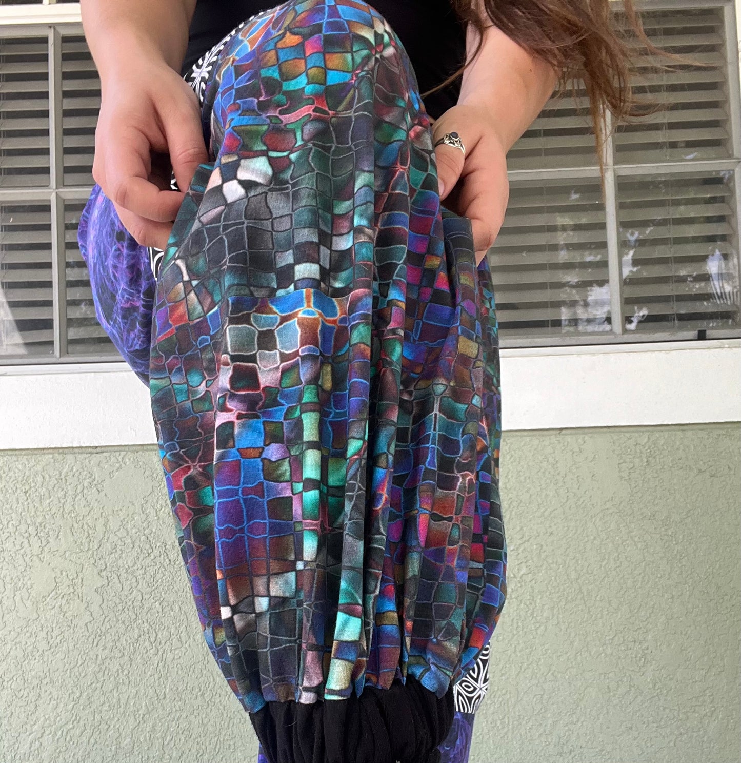 Patchwork Joggers W/ Zipper Pockets XS-XL