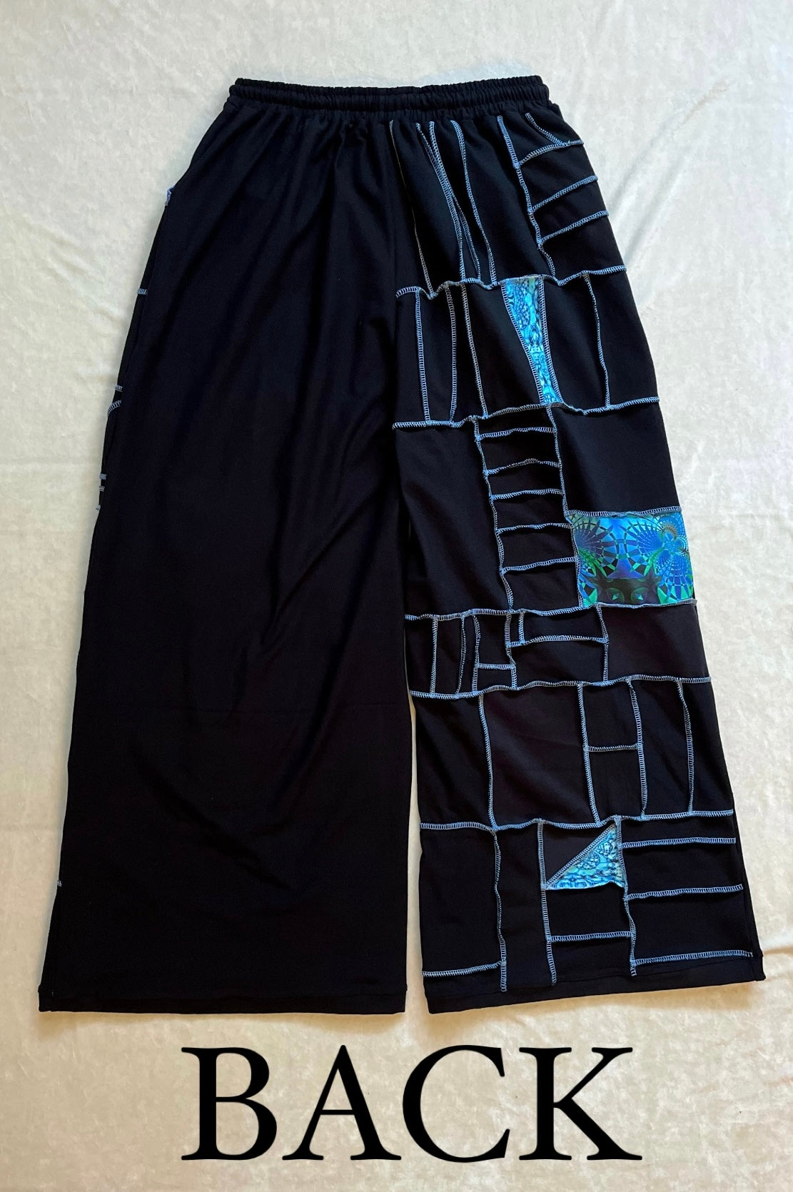 Blue Thread Patchwork Pants ♡ XS-XL