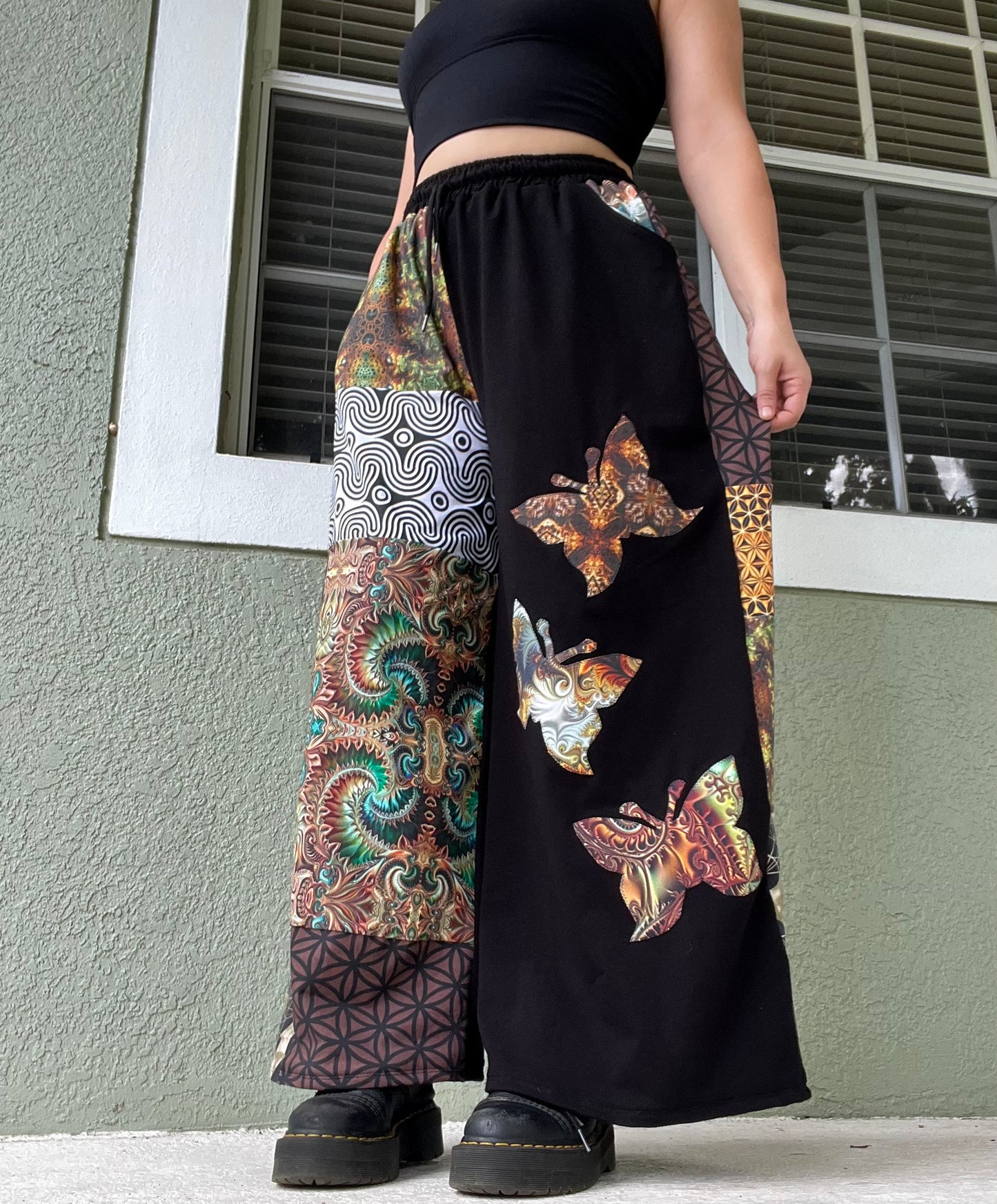 Butterfly Patchwork Pants V2 𐦍 XS-XL