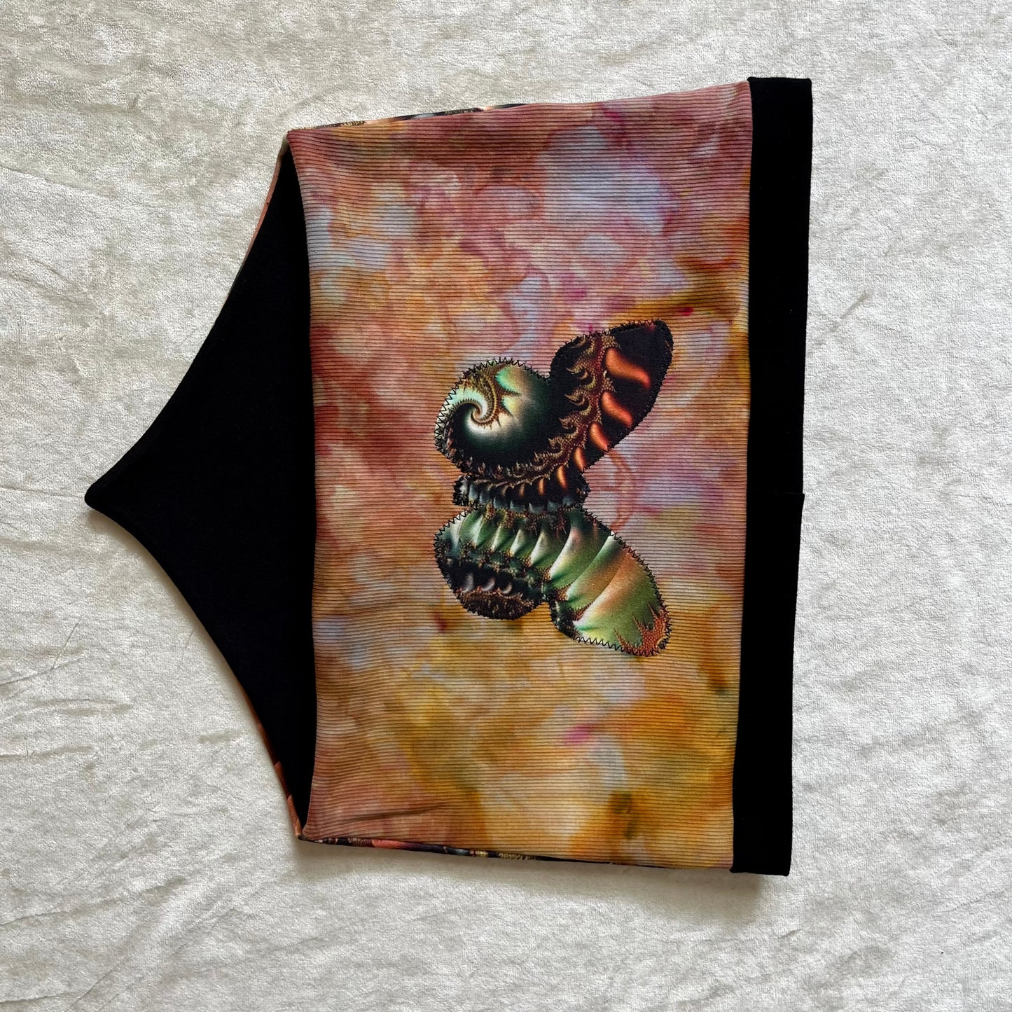 Butterfly Pixie Top ཐི༏ཋྀ S/M Hand-Dyed Cotton Rib Knit (double lined)