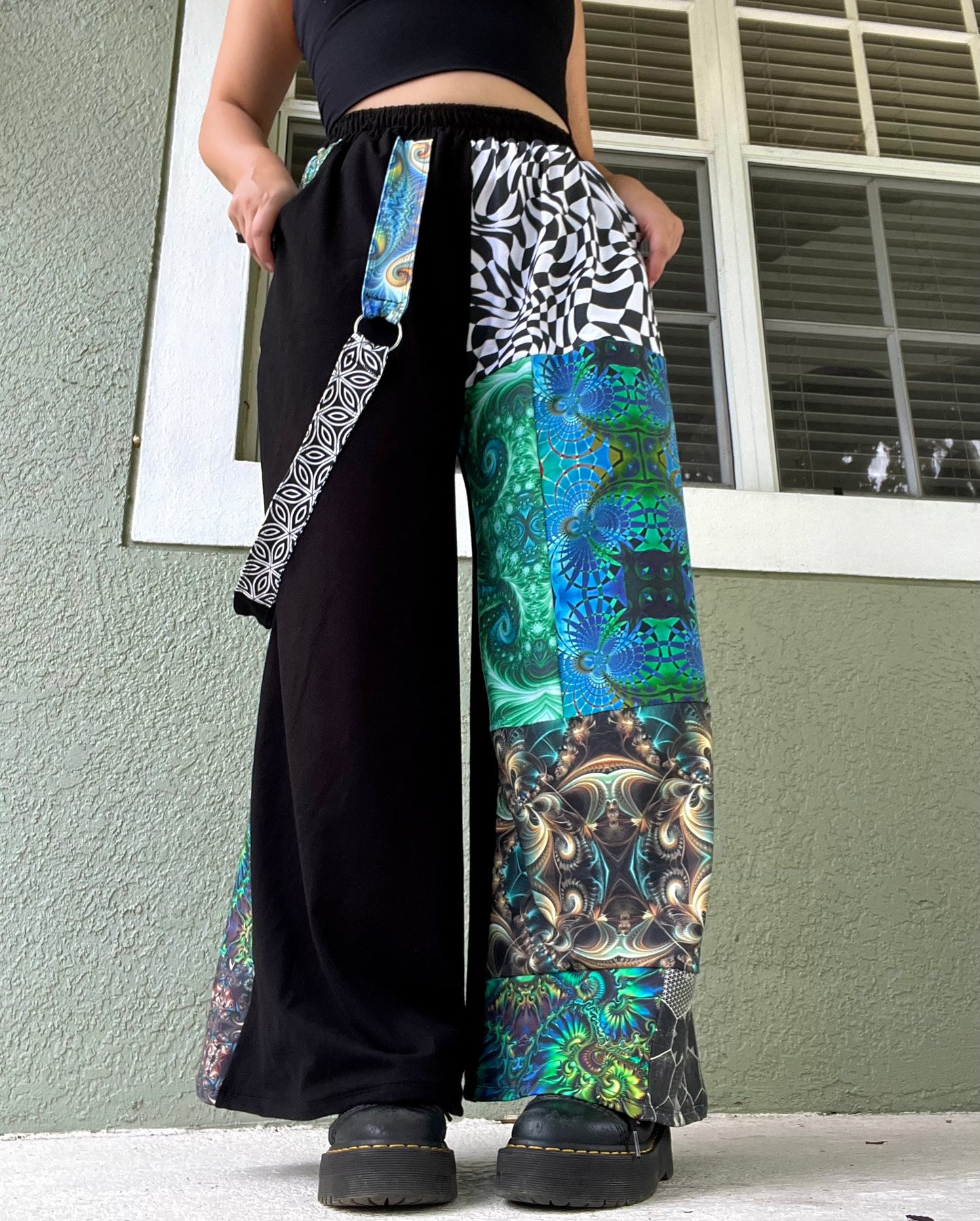 Patchwork Pants w/ Ring Strap V3 ꩜ XS-XL