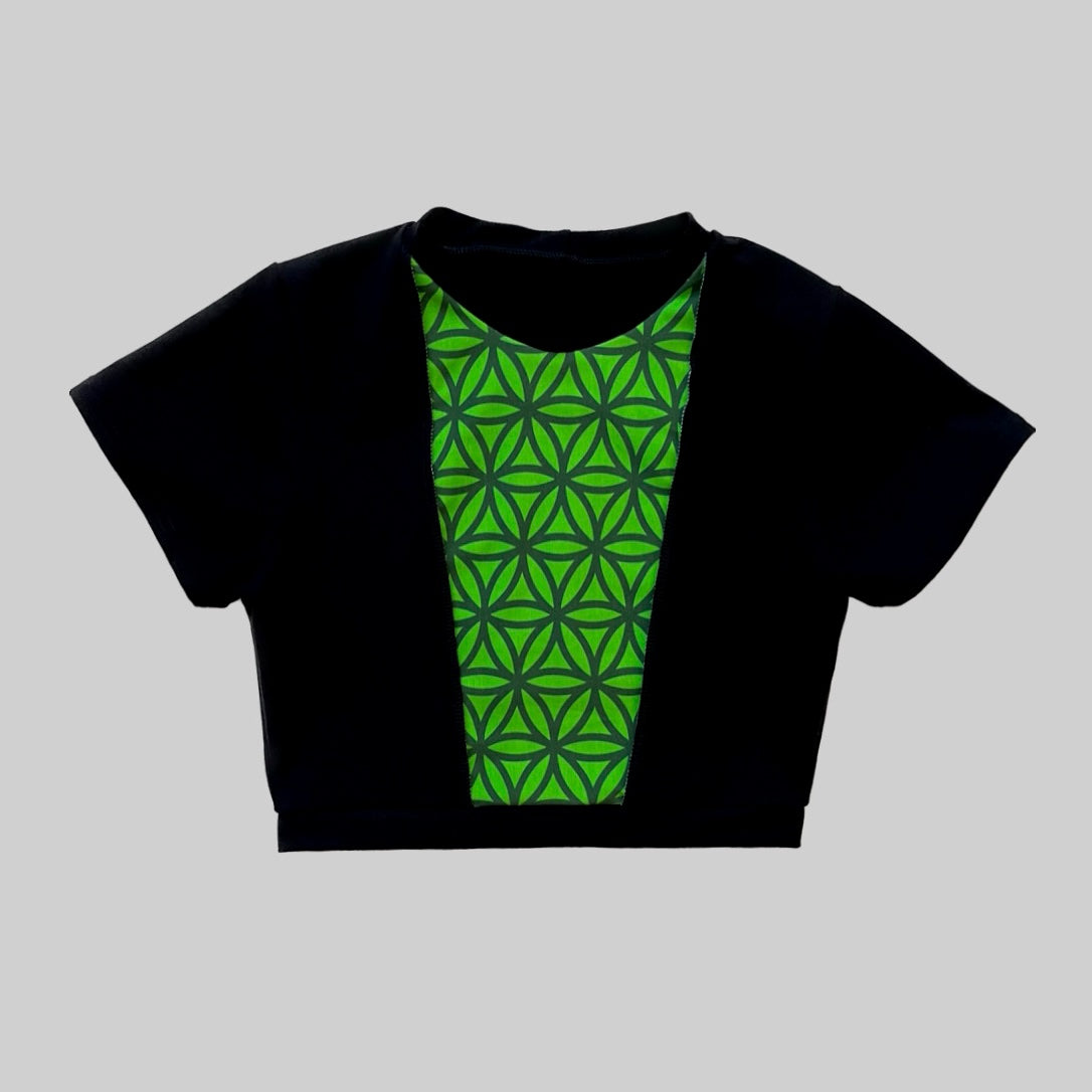 Fractal Cherries Cropped Tee S/M