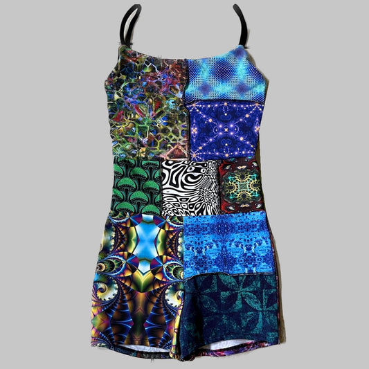 Patchwork Romper ☆ (double lined top) XS/S