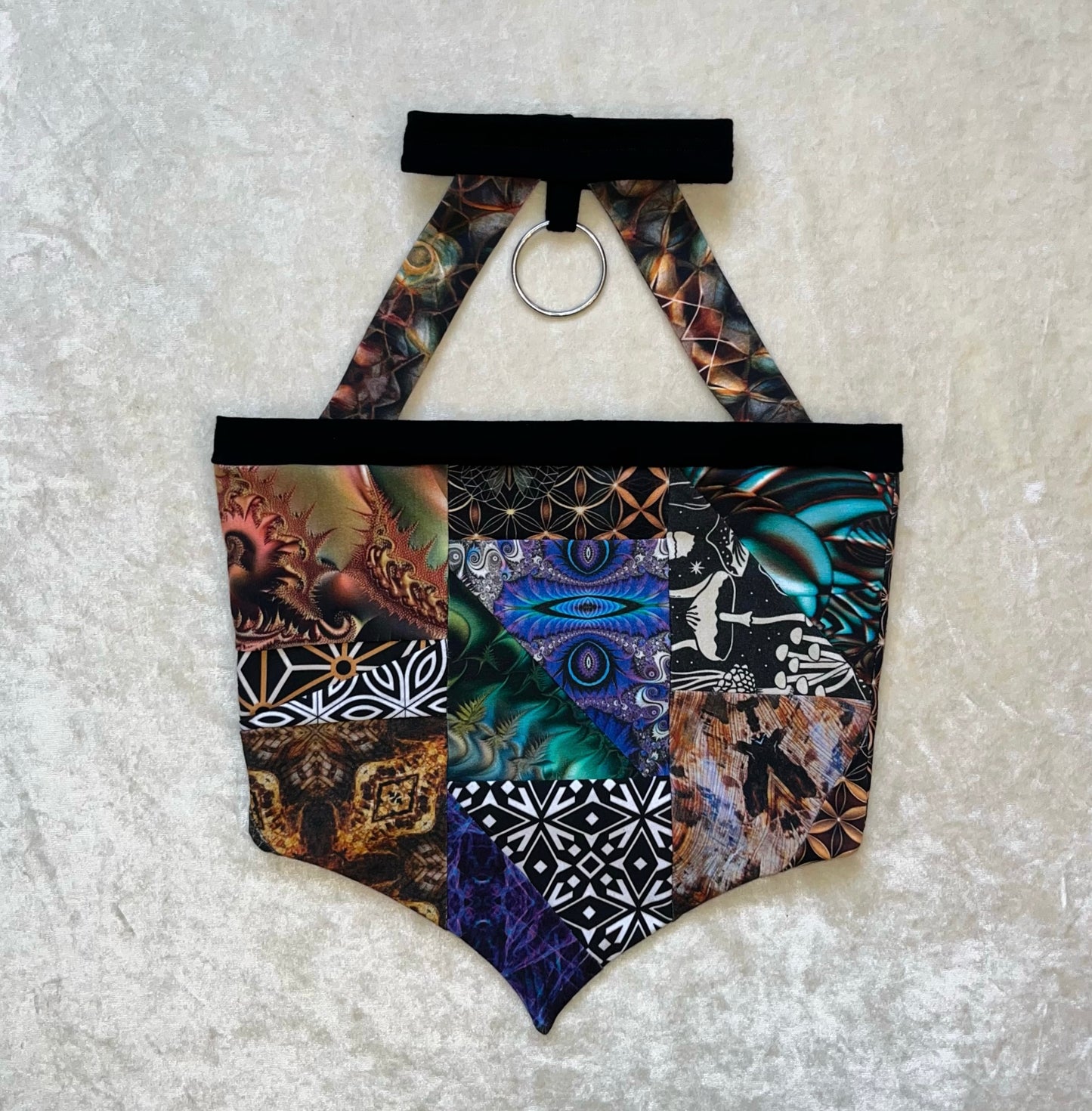Patchwork Choker Pixie Top ⟁ S/M