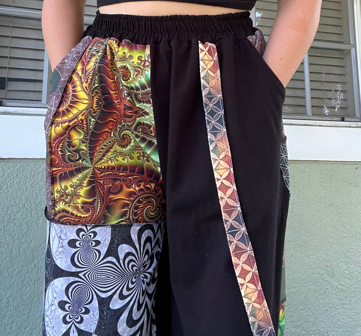 Patchwork Pants XS-L