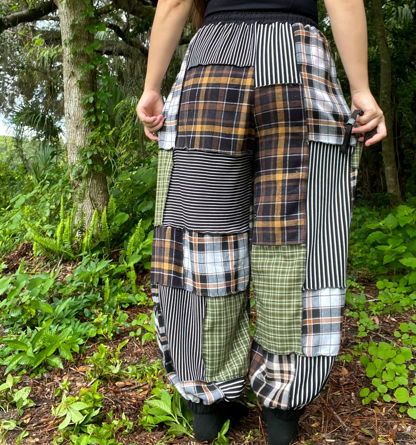 Flannel Patchwork Pants XS-XL