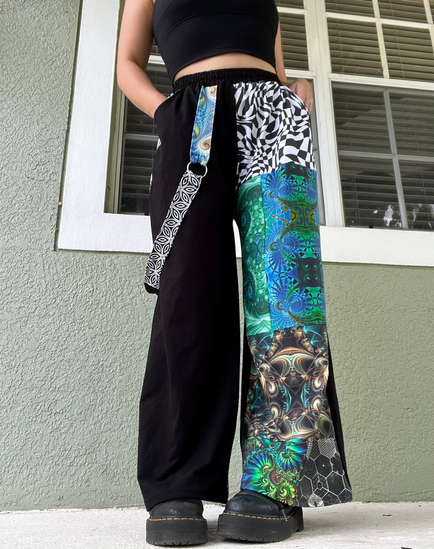 Patchwork Pants w/ Ring Strap V3 ꩜ XS-XL