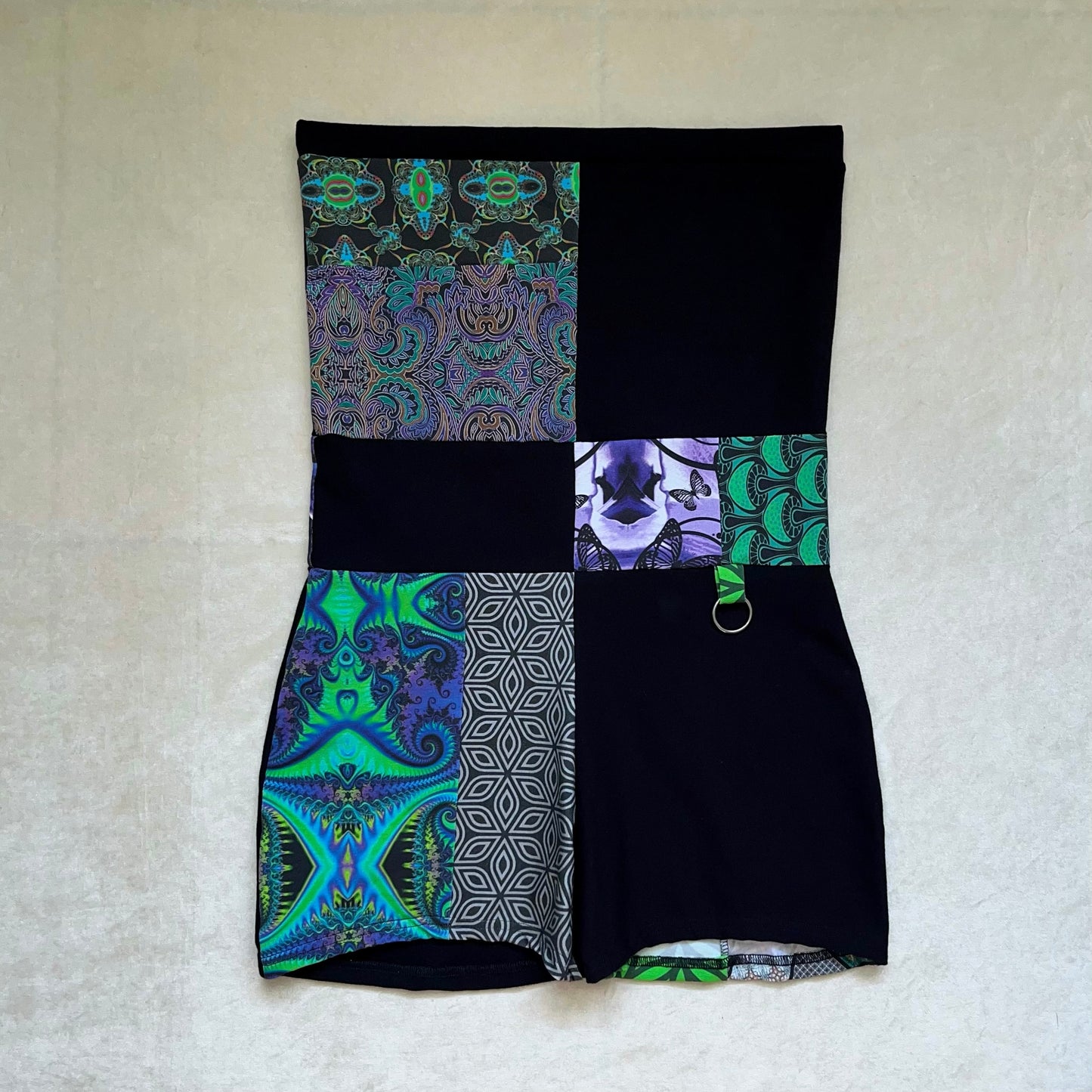 Patchwork Tube Romper L/XL