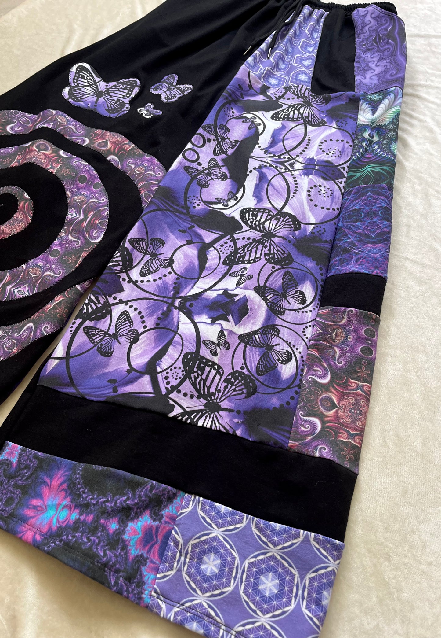Purple Patchwork Pants ꩜ XS-XL