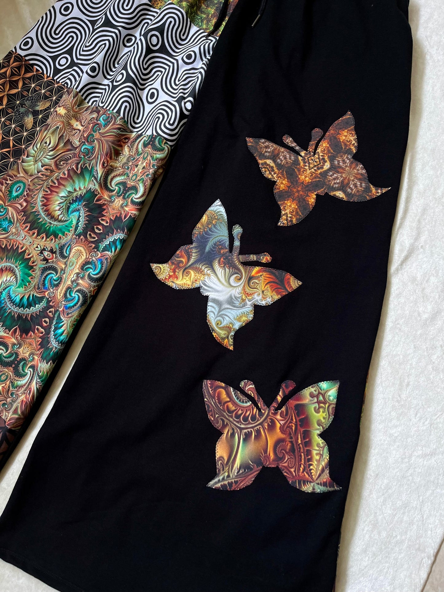 Butterfly Patchwork Pants V2 𐦍 XS-XL