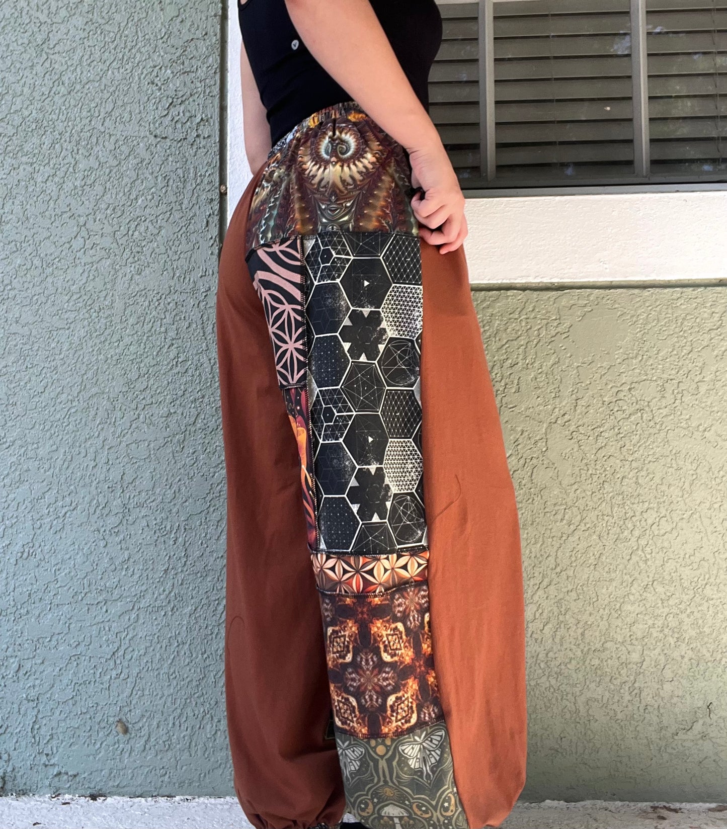 Patchwork Pants XS-XL