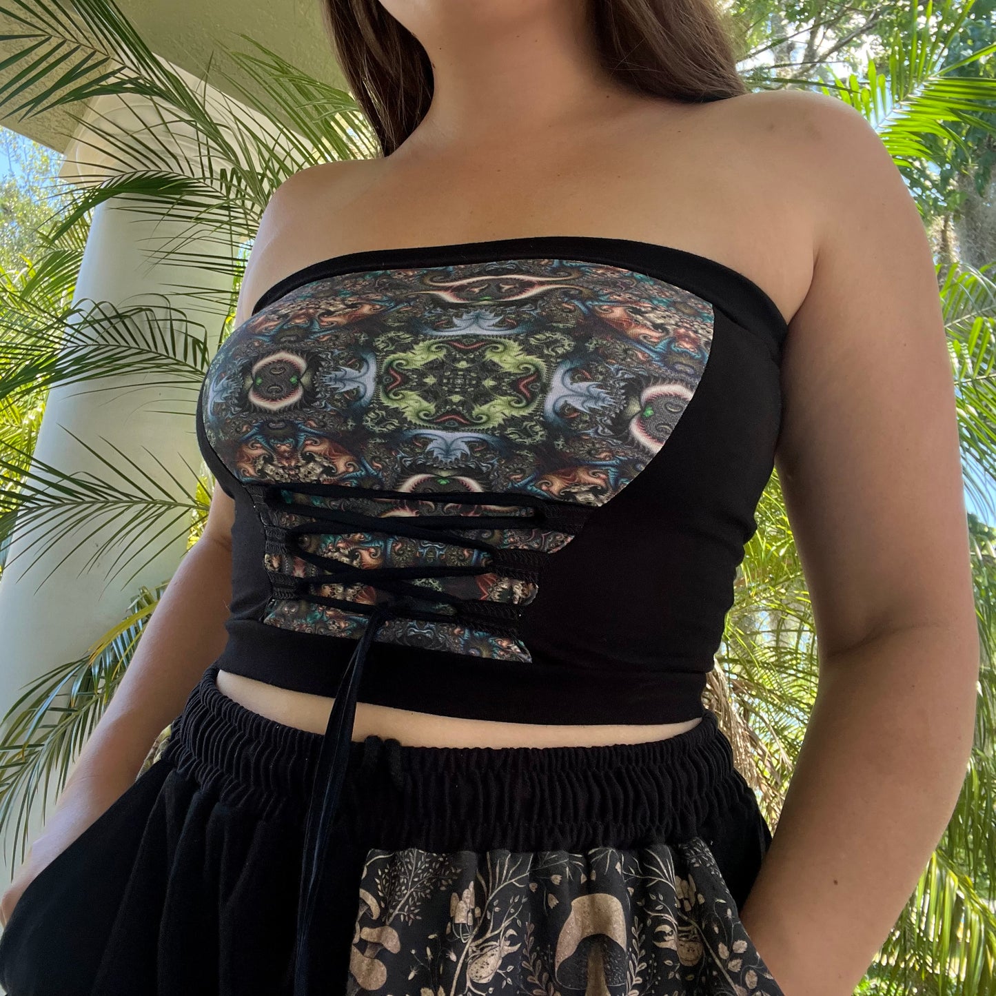 Beneath The Surface Corset Top ✧ M (solid black back)