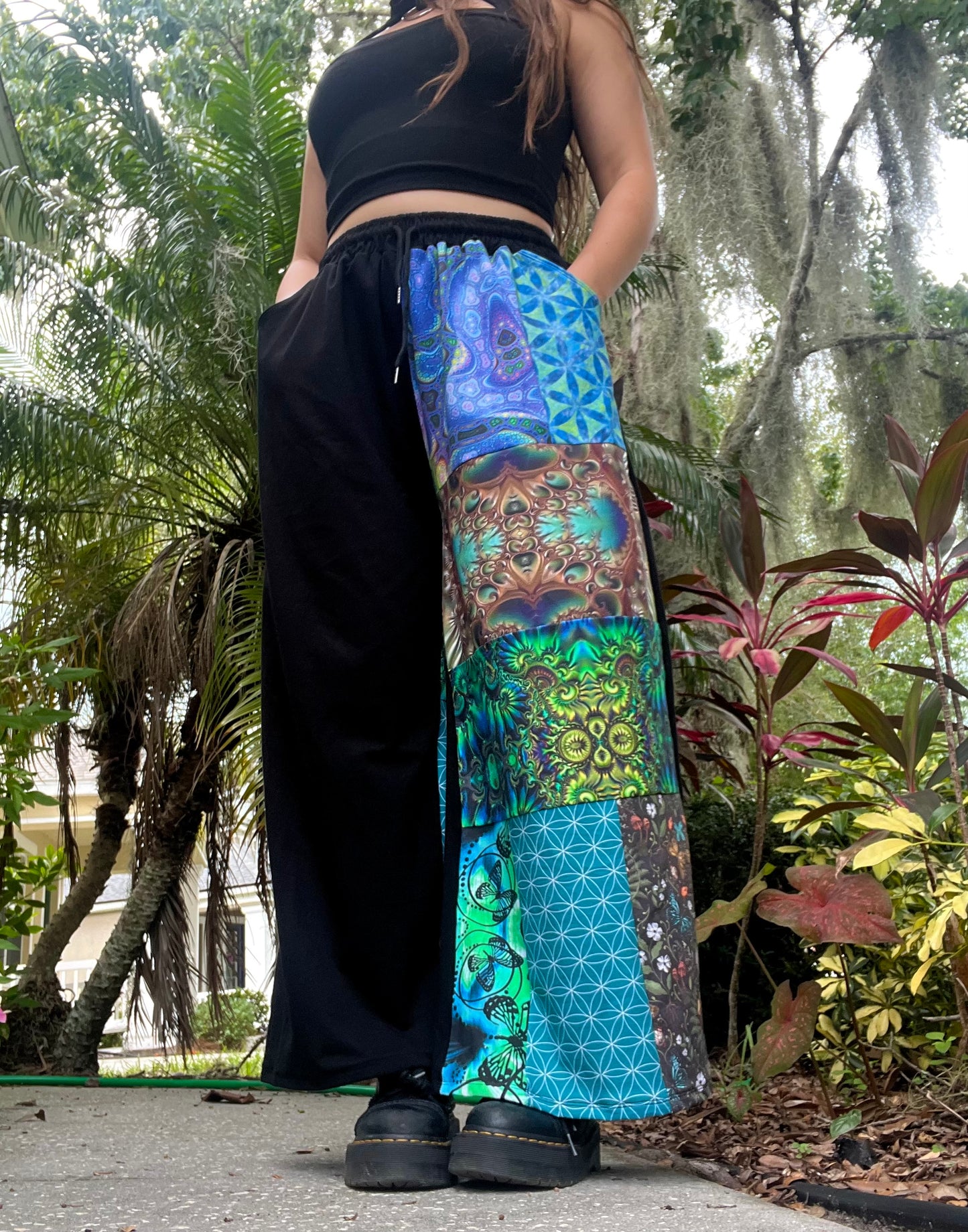 Patchwork Pants V4 𼸠XS-XL