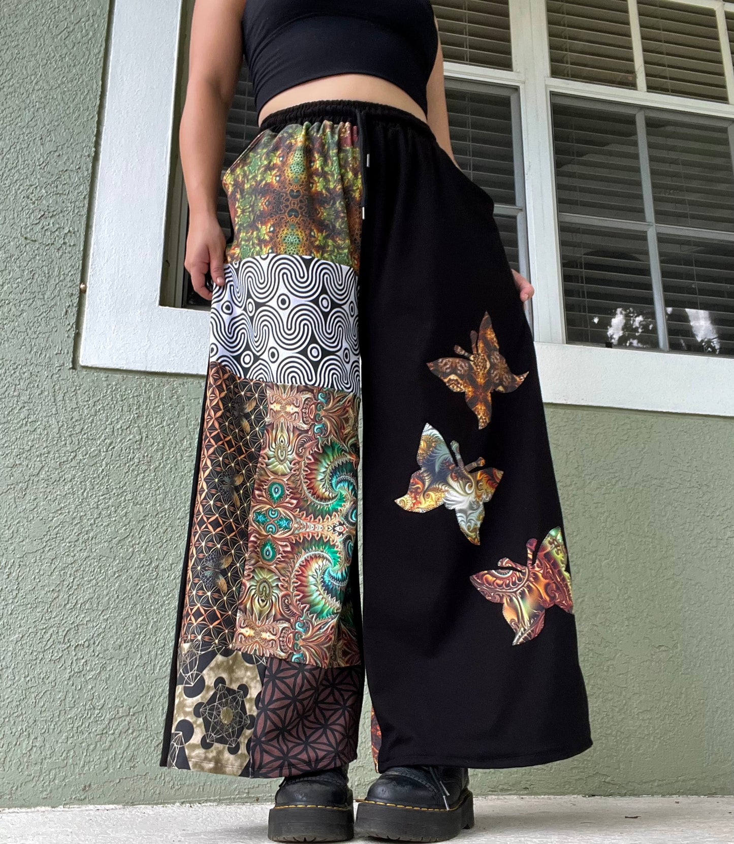 Butterfly Patchwork Pants V2 𐦍 XS-XL
