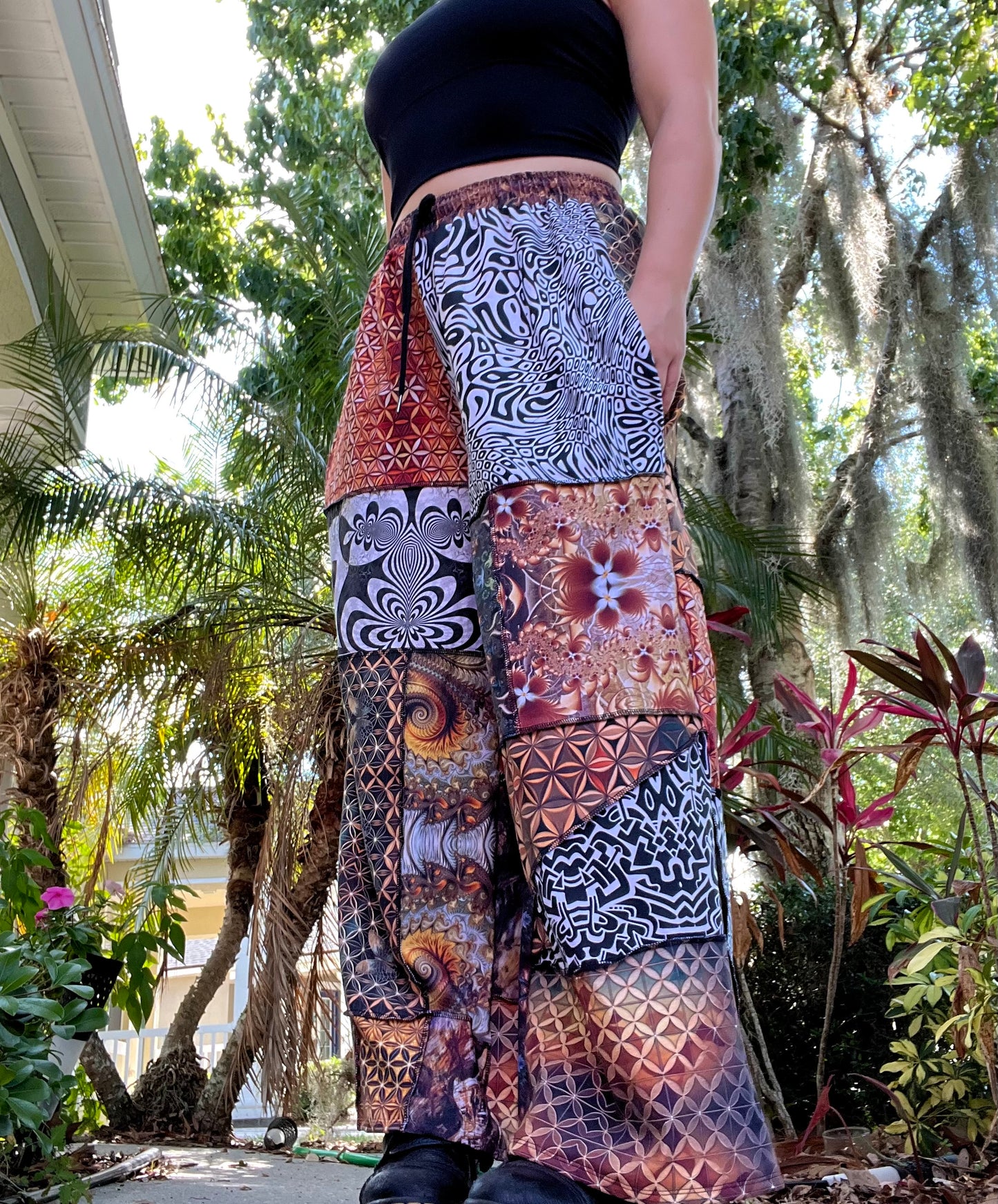 Patchwork Pants XS-XL