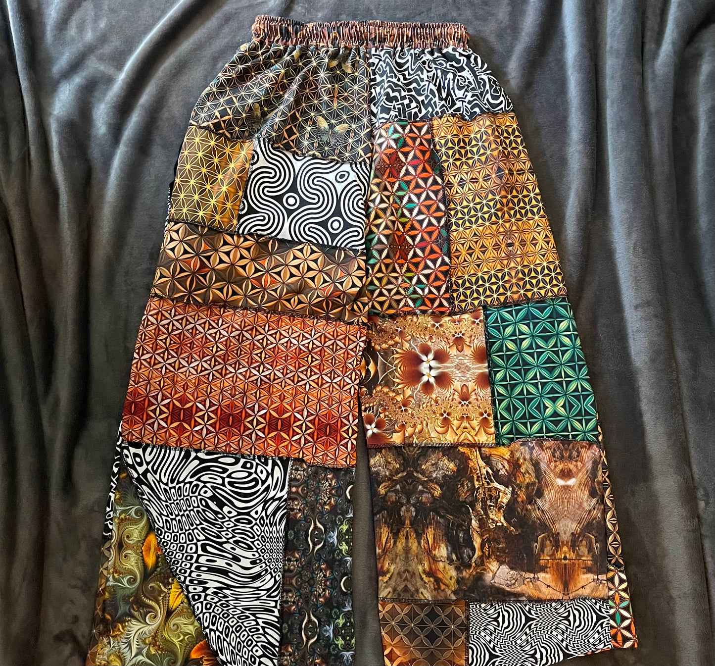 Patchwork Pants XS-XL