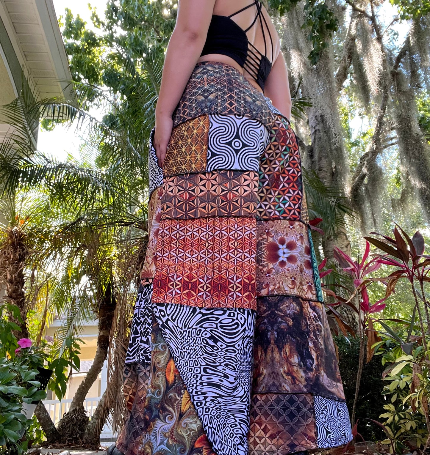 Patchwork Pants XS-XL