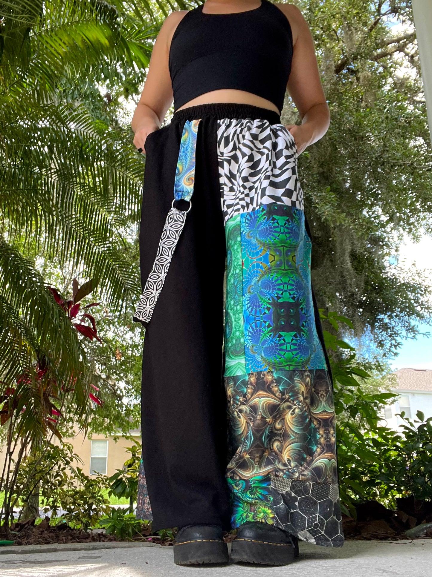 Patchwork Pants w/ Ring Strap V3 ꩜ XS-XL