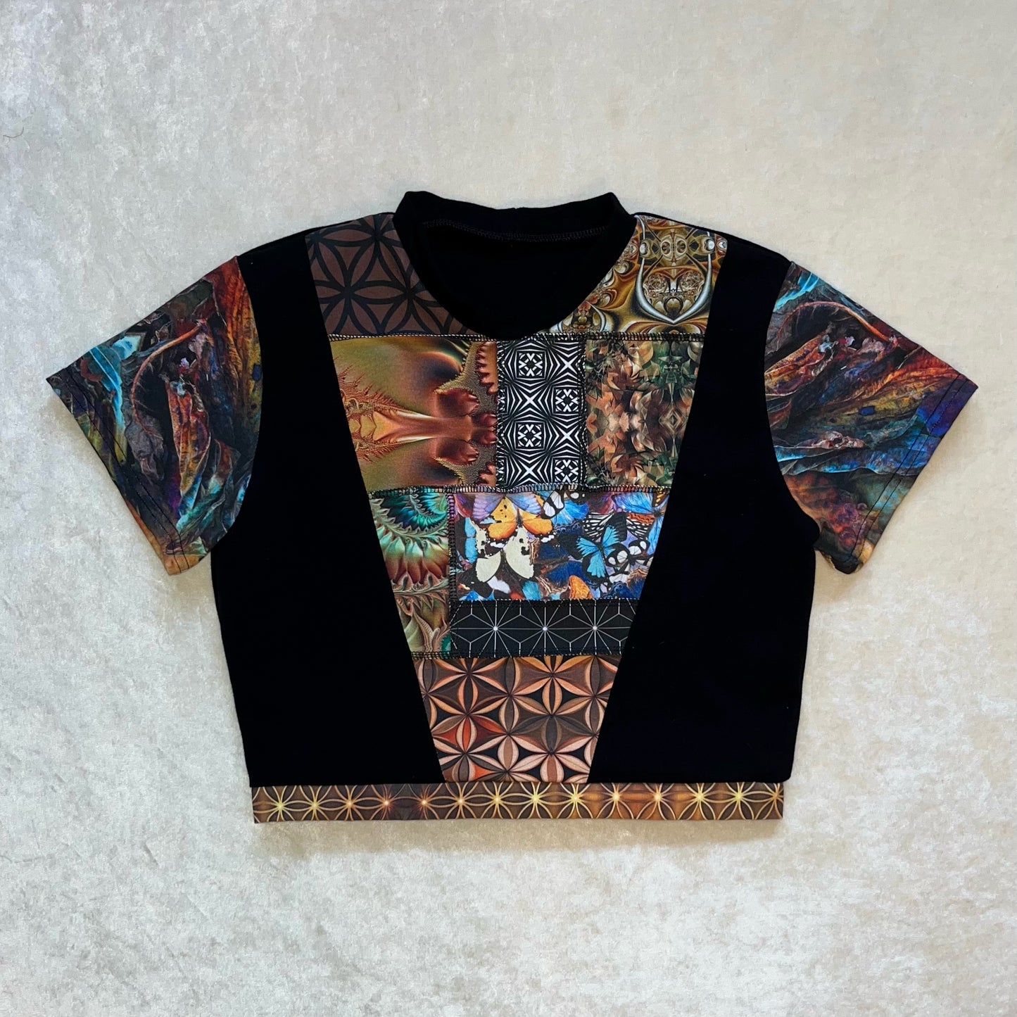 Patchwork Cropped Tee M/L
