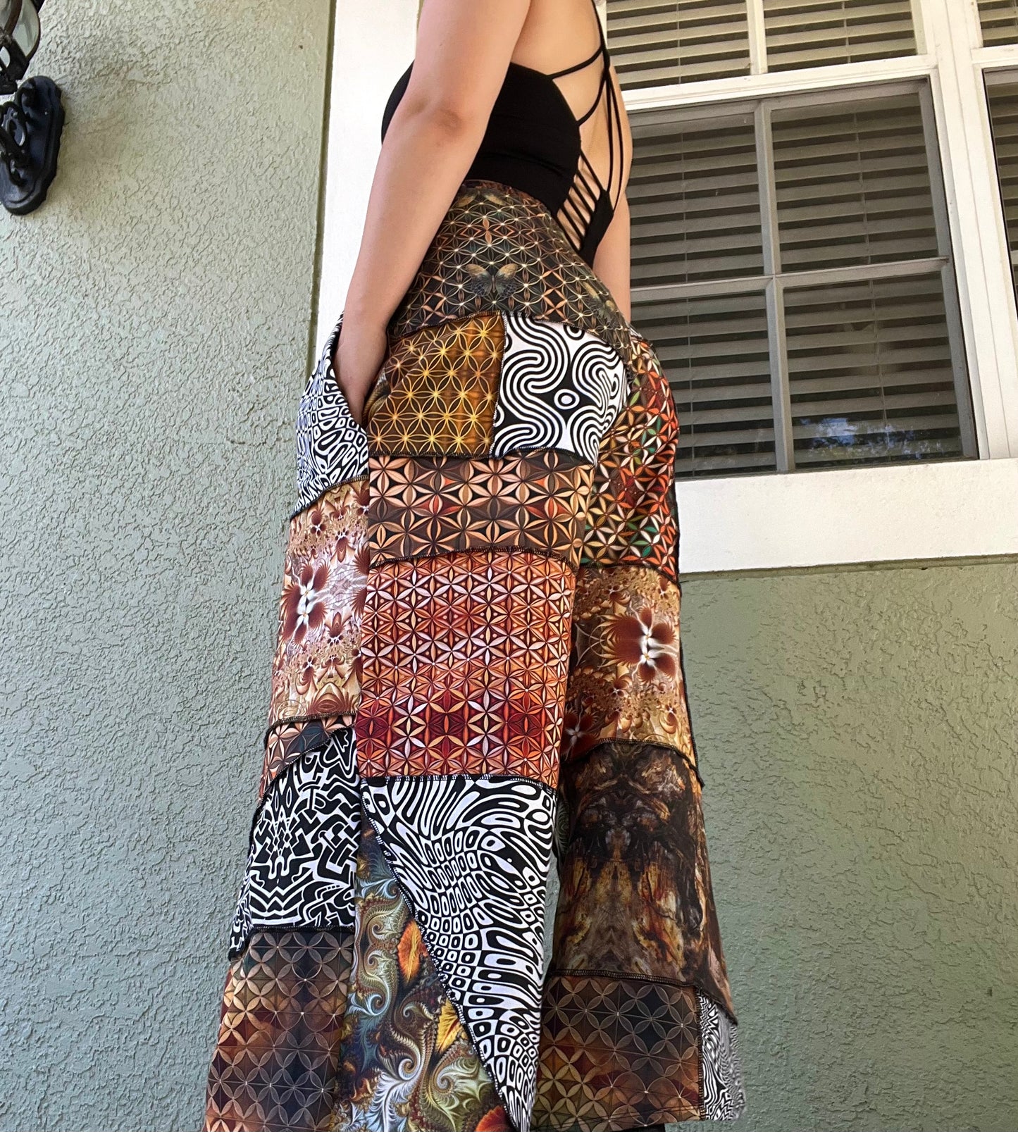 Patchwork Pants XS-XL