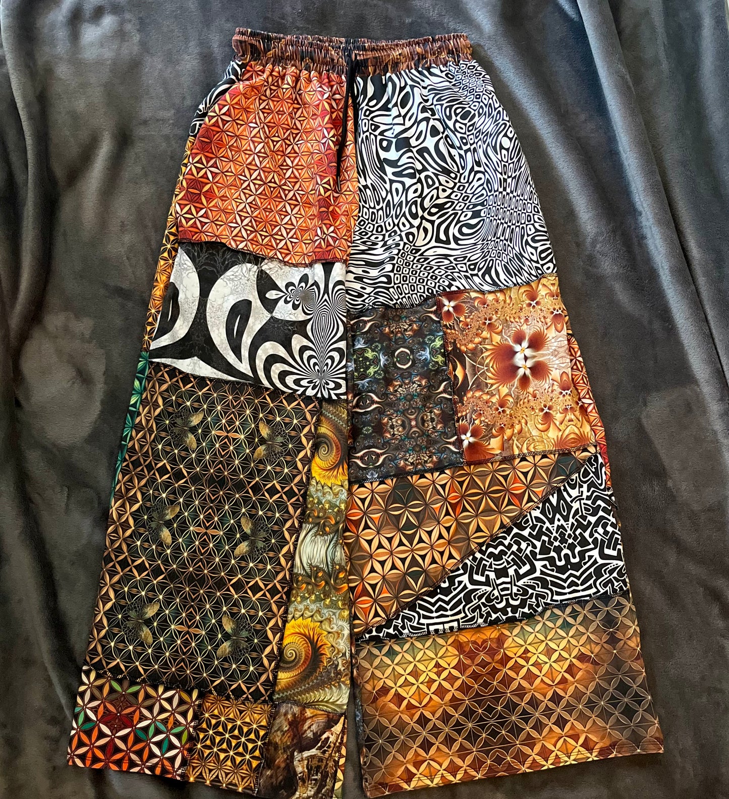 Patchwork Pants XS-XL