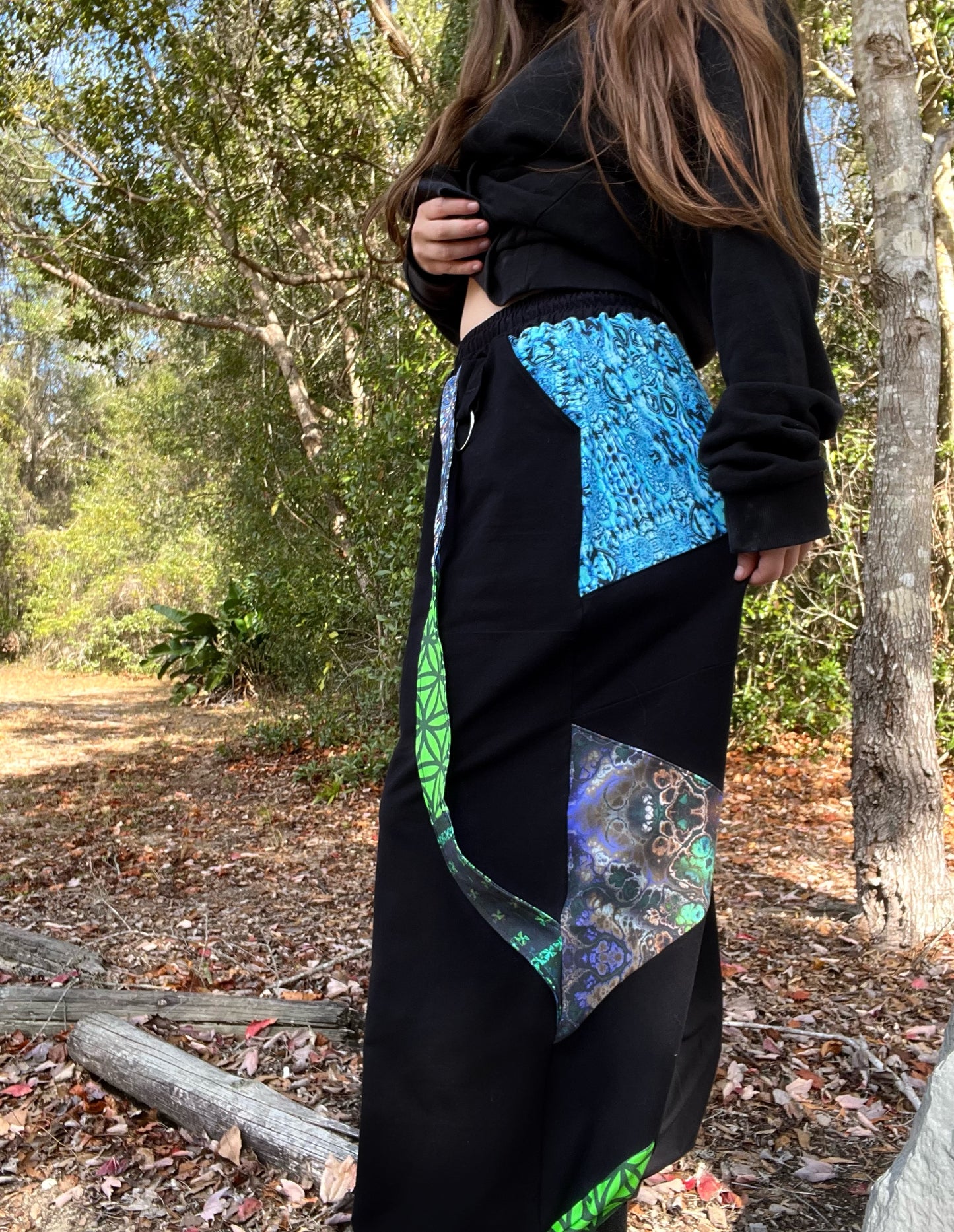 Cool Toned Patchwork Pants XS-XL