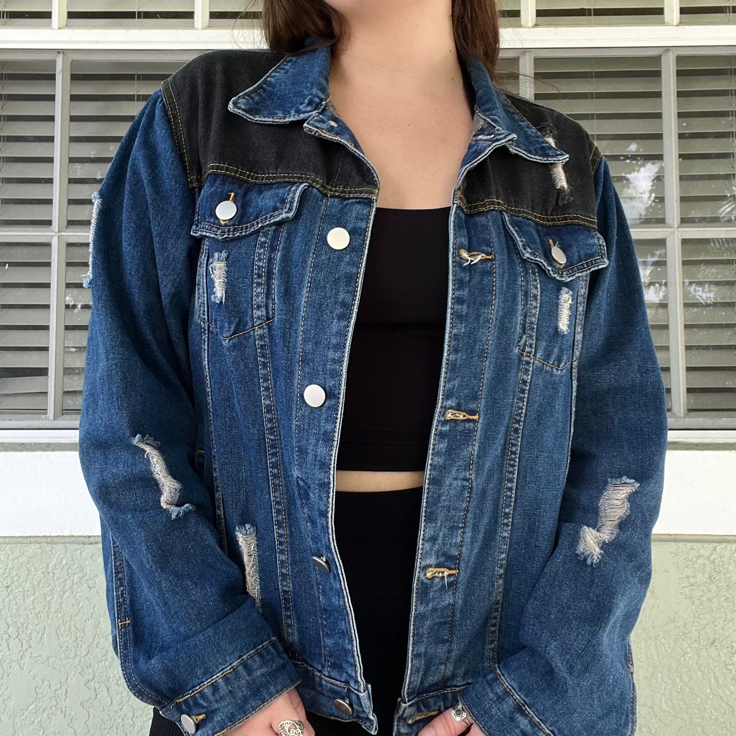 Upcycled ? Denim Jacket L