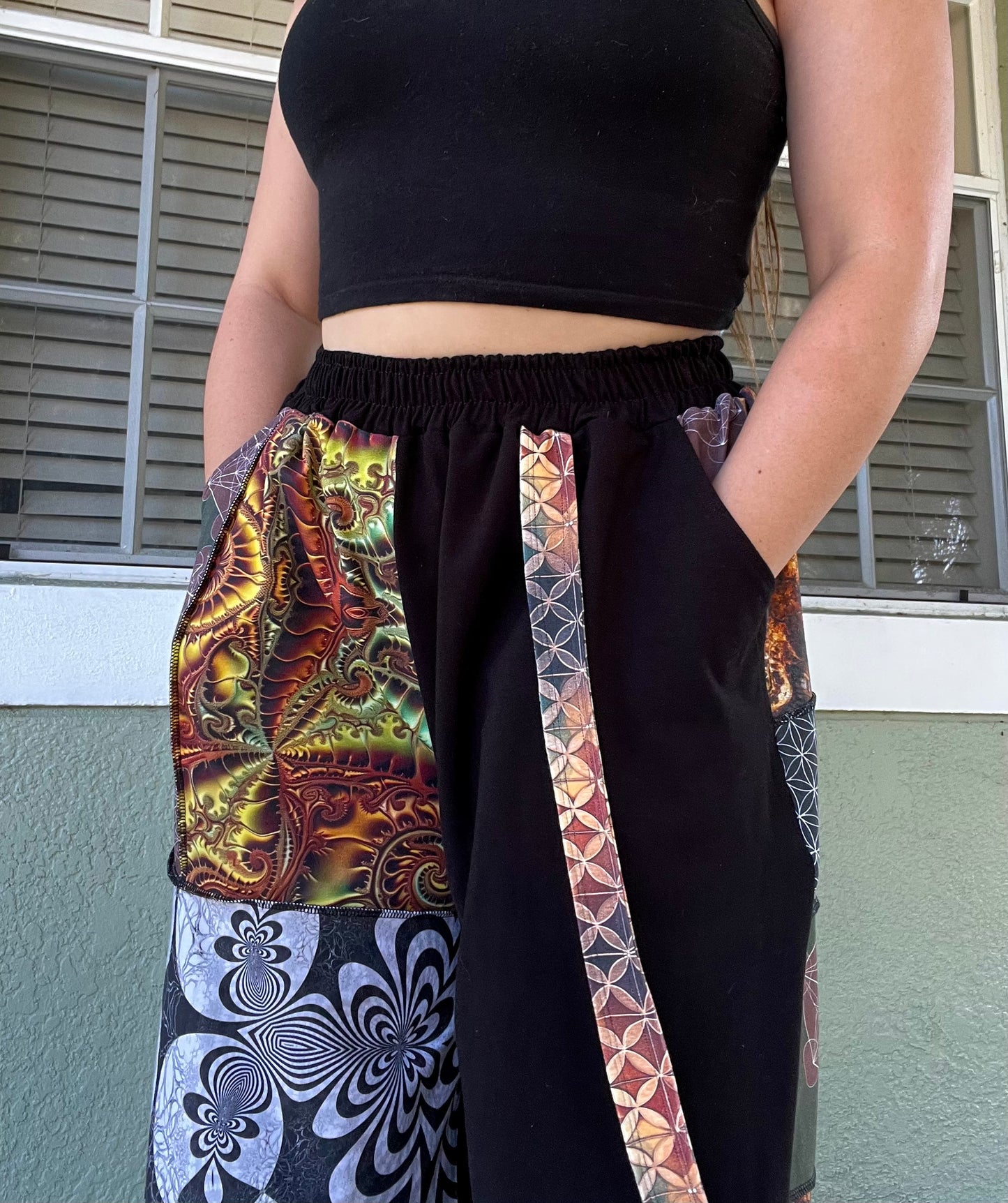 Patchwork Pants XS-L