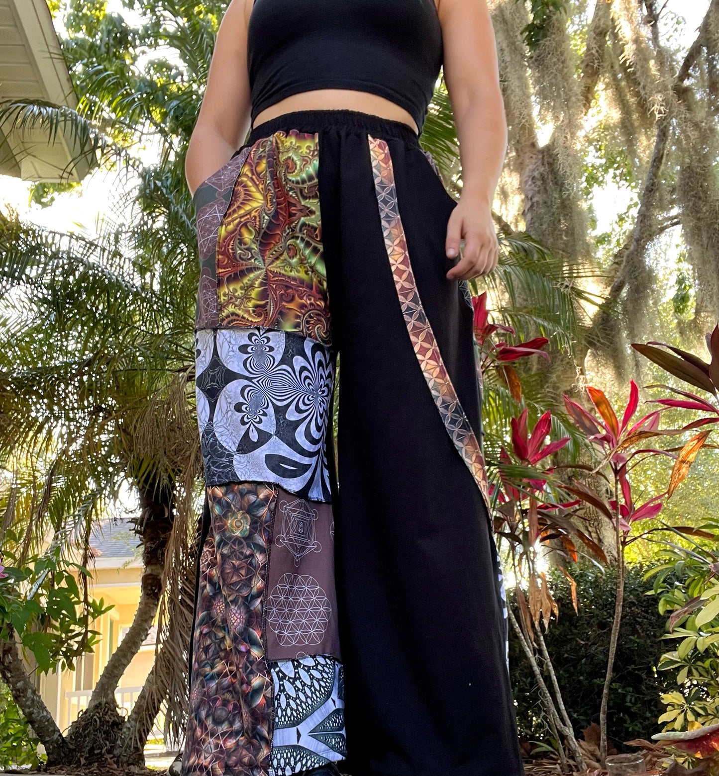 Patchwork Pants XS-L